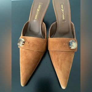 Sergio Rossi Suede Mules